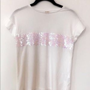 Sequined White Girls Tee